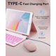 thumbnail image 5 of Funda con Teclado Retroiluminado de 7 Colores Rosa para iPad Mini 5/4 7.9" con Mouse y Soporte para Lápiz, 5 of 9