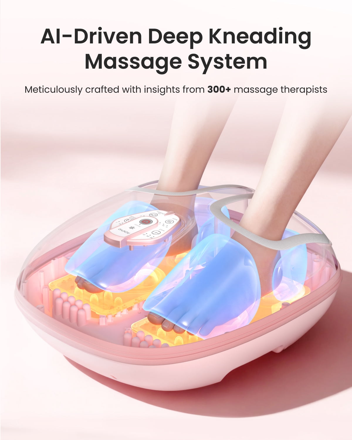RENPHO Foot Massager Machine with Heat [2026 Upgraded], Shiatsu Foot Massager for Plantar Fasciitis, Gifts for Women Men Mom Dad, FSA Eligible HSA Store Eligible, Pink
