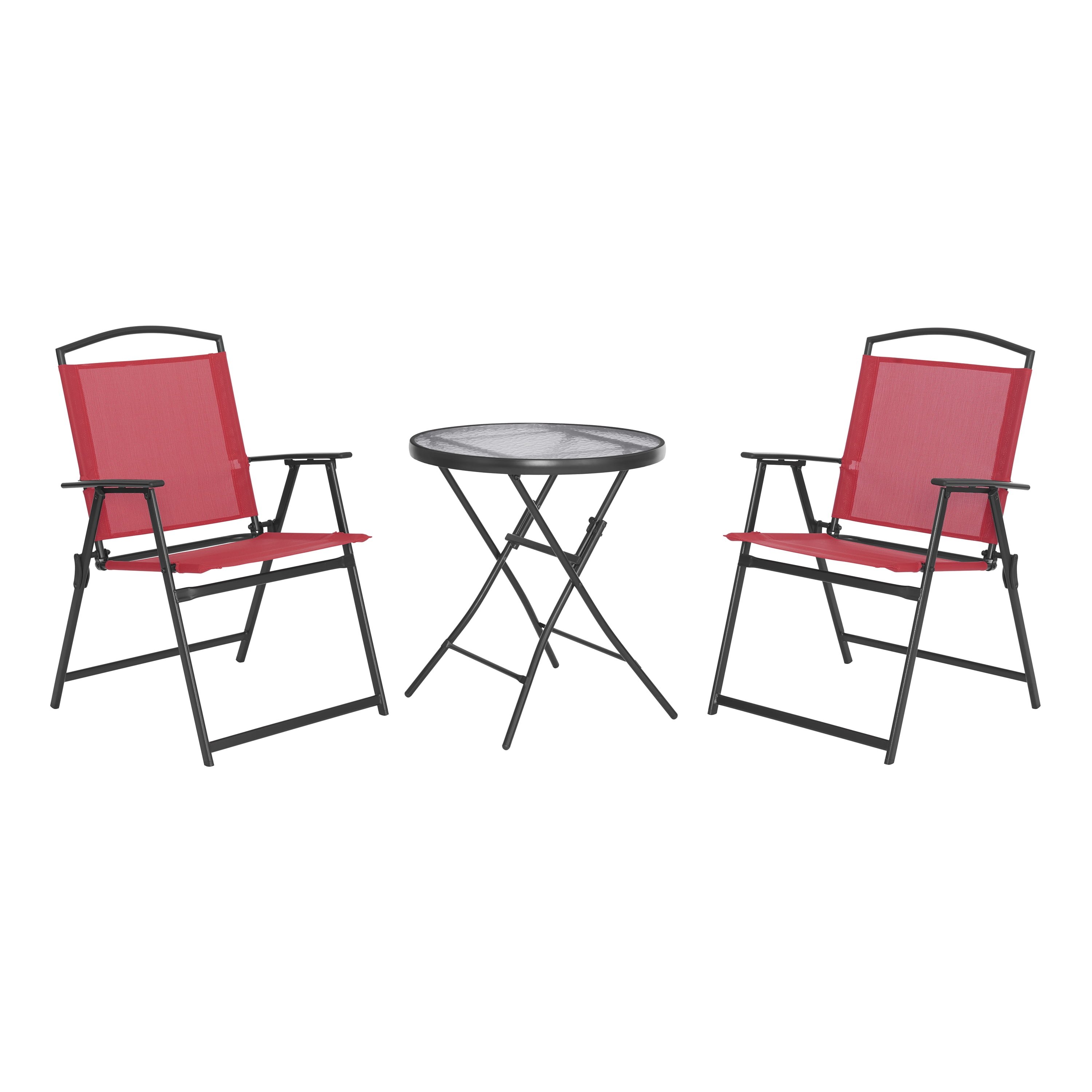 Mainstays Albany Lane 3-Piece Outdoor Bistro Set, Red