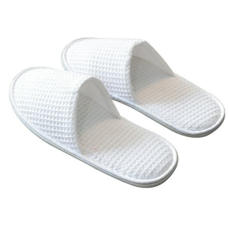 

Disposable Slippers for Guests 10 Pairs House Slippers for Guests Non-Slip Hotel Slippers Soft Thicker Cotton Sole White Travel Slipper Unisex Slippers