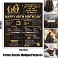 thumbnail image 5 of Happy 50th Birthday Gifts Throw Blanket for Men 50 Years Ago 1973 Birthday Gift Ideas for Women Wife Husband Soft Black Gold Flannel Fleece Blanket for Sofa Couch Party Decorations, 55'' x 70'', 5 of 5