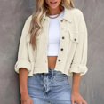 thumbnail image 2 of Women Blouses Pattern Fashion Ladies Sweatshirt Petite Women Yoga Jacket Ladies Sweat Shirt Running Cold Weather Plain Long Tunic Length Sweatshirt Car Womens Striped Sweater White S, 2 of 8