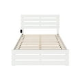 thumbnail image 3 of AFI Oxford 14" Full Wood Platform Bed Frame with Headboard and Footboard, White, 3 of 6