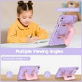 thumbnail image 4 of Kids Friendly Case for Samsung Galaxy Tab S10 Lite/ S10 FE/ S9 FE 10.9 Inch/Tab S9 11 Inch, Fully-Body Rugged Heavy Duty Shockproof Protective Case with Kickstand & Shoulder Strap, Purple, 4 of 8