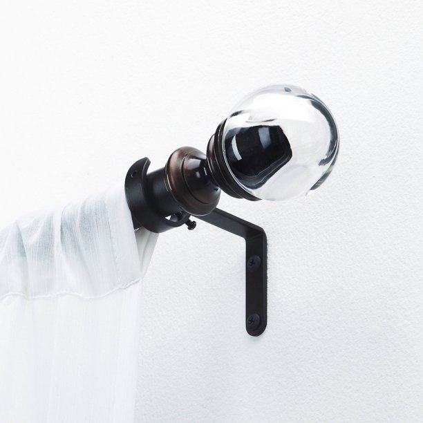 Canopy Acrylic Ball Drapery Rod, Oil Rub