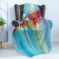thumbnail image 4 of Art Soft Flannel Fleece Throw Blanket, Hand Painted Style Bouquet of Meadow Flowers in Soft Colors Abstract Design Nature, Cozy Plush for Indoor and Outdoor Use, 50" x 60", Multicolor, by Ambesonne, 4 of 5