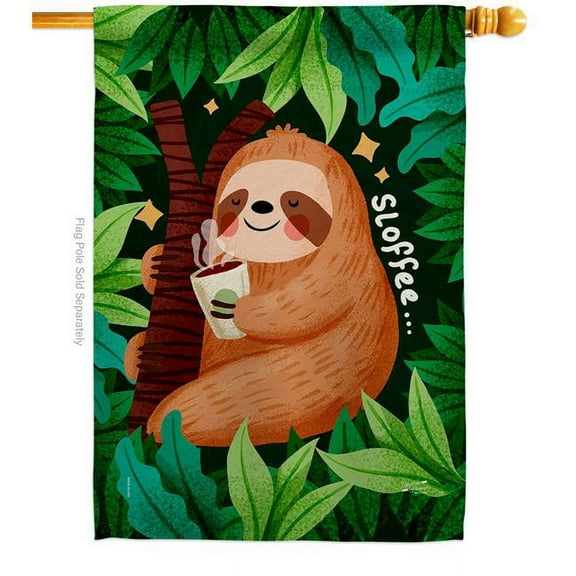 Angeleno Heritage H130327-BO Sloffee Animals Wildlife 28 x 40 in. Double-Sided Decorative Vertical House Flags for Decoration Banner Garden Yard Gift