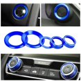thumbnail image 4 of For Honda Civic 2016-2021 Aluminum Center Console AC Switch Ring Cover Trim Blue, 4 of 6