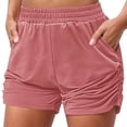 thumbnail image 2 of Running Shorts for Women Elastic Waist Pockets Lightweight Breathable Yoga Gym Active Sports Workout Athletic Shorts, 2 of 8