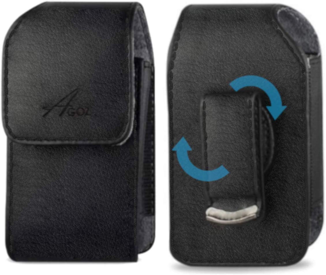 Agoz CoolPad Snap Flip Phone Case Leather Cover Pouch with Swivel