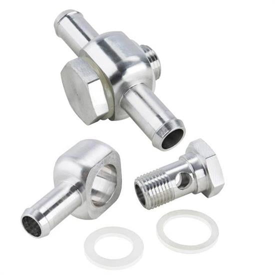 Single and Dual Banjo Style Fuel Fitting Kit, 3/8 Inch Hose, Pair