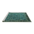 thumbnail image 2 of Ahgly Company Machine Washable Indoor Rectangle Oriental Turquoise Blue Traditional Area Rugs, 5' x 7', 2 of 4