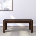 thumbnail image 2 of Plank+Beam Dining Bench, 46" Modern Rounded Edge Solid Wood Bench for Dining Room, Modern Entryway Bench, Dining Room Bench, Walnut, 2 of 7