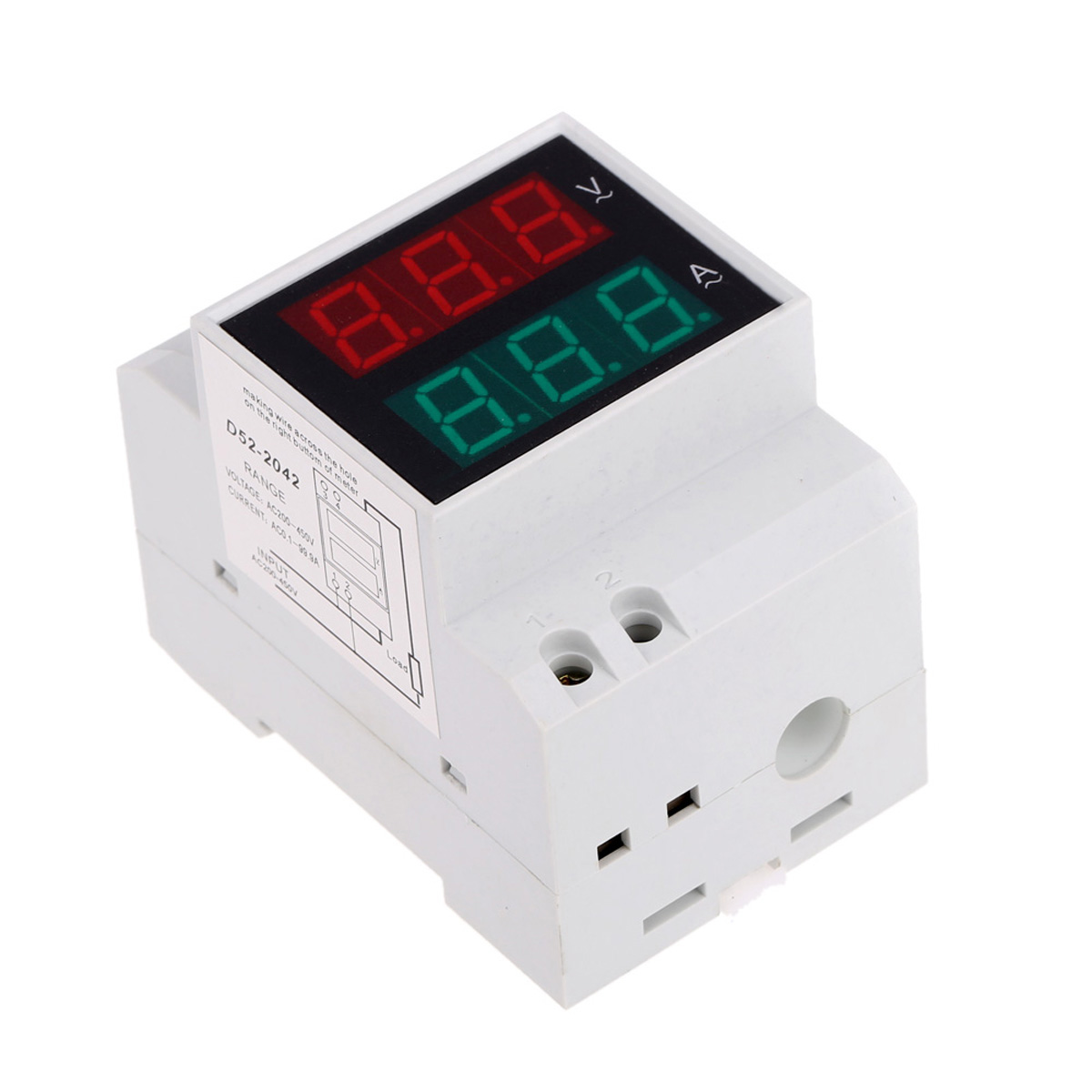 Rail Volt Amp Power Meter AC 80300V 100A Builtin Voltmeter Ammeter