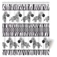 thumbnail image 1 of Cortina de ducha ABPHQTO estampado de cebra 160x180 cm Juego de baño con ganchos, 1 of 2