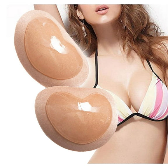 TELOLY Silicone Bra Inserts Lift Breast Pads Breathable Gel Push Up Sticky Bra Breast Enhancer Cups Silicone Gel Bra Inserts For Women Bikini Swimsuit