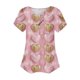thumbnail image 5 of Puntoco Liquidación de blusas cortas para mujer, blusas casuales de manga corta con cuello en V a la moda para primavera y verano, 5 of 5