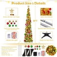 thumbnail image 2 of Fall Tree Home Decor Pop Up Tree with Lights & Timer & Modes Collapsible Tinsel Pencil Tree for Autumn Harvest Porch Thanksgiving Party Decorations Maple Leaves, 2 of 6