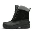thumbnail image 2 of NORTIV 8 Mens Winter Insulated Waterproof Snow boots Rugged Winter Outdoor Hiking Boots Men's Work Boots TERREX-1M BLACK Size 12, 2 of 6