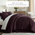 thumbnail image 3 of Noble Linens 8-Piece Purple Bed in a Bag Microfiber Bedding Set, King, 3 of 16