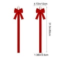 thumbnail image 3 of Red Velvet Christmas Bows for Tree Decorations and Photo Display with Hanging Ribbon, 3 of 9