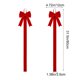 thumbnail image 3 of Decoración colgante de lazo de terciopelo de Navidad | 2pc Cinta de Exhibición de Fotos con Cinta Roja Flocada | Adorno de ventana grande de vacaciones de 12x80cm | Decoración del hogar multifunción, 3 of 8