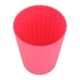 thumbnail image 5 of Mainstays Ribbed Fuchsia Pink Round Plastic Tumbler, 18-Ounce, 5 of 6