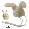 thumbnail image 1 of Sombrero de animales pequeños para hámster, accesorio ajustable para fotografía, gorro tejido a mano para roedores, loros, ardillas, palomas, lagartos conejos, 1 of 10