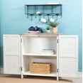 thumbnail image 4 of Surrey 2-Door Coastal Storage Cabinet with Shelves, Natural and Distressed White with Natural and Blue Fish Design, 4 of 15