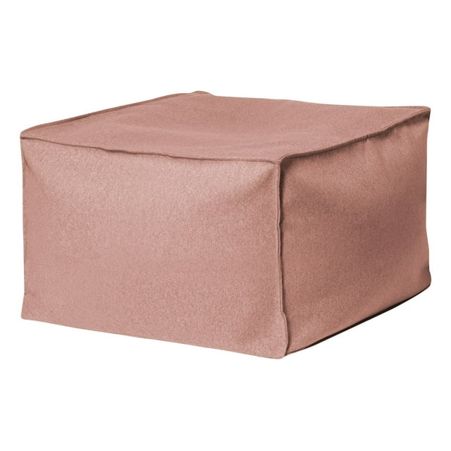Gouchee Home Loft Felt – Pouf en feutre synthétique saumon avec rembourrage en billes de polystyrène, housse amovible et lavable en machine, pour salon ou bureau