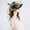 Glod, variant on Yoyauz Women Sun Hat with Mesh Flower Decoration Wide Brim Hat Occasion Event Organza Fancy Church Dress Hat