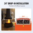 thumbnail image 4 of Dranite 92K BTU Fire Pit Pan - 24 Inch Round Stainless Steel Gas Burner, 4 of 6