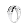 thumbnail image 2 of 1/4 Carat Round Cut Black And White Natural Diamond Promise Heart Wedding Band Ring In 14k White Gold Over Sterling Silver (0.25 Cttw, I2-I3 Clarity) Ring Size-10.5, 2 of 3