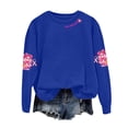 thumbnail image 7 of Godom Sweatshirt for Women Pink Ribbon Sweatshirts Long Sleeve Hoodies Pullover Tops, 7 of 7