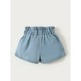 thumbnail image 4 of Kucnuzki Newborn Baby Girls Denim Shorts Elastic Waistband Bowknot Baby Girls Clothes Summer Blue 9-12 Months, 4 of 7