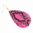 thumbnail image 2 of Snake Skin Leather Teardrop Dangle Earrings ( VARIETY OF COLORS AVAILABLE ) By DOBBI, 2 of 2