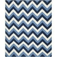 thumbnail image 2 of SAFAVIEH Dhurries Wenona Geometric Area Rug, Navy/Light Blue, 5' x 8', 2 of 4