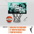 thumbnail image 2 of Franklin Sports WNBA New York Liberty Over the Door Basketball Hoop - Kids Indoor Basketball Hoop with Mini Ball - WNBA Fan Shop Mini Hoop for Bedroom + Office, 2 of 16
