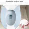 thumbnail image 6 of Toilet Pad Adhesive Toilet Seat Cover Solid Cover Removable Seat Cover Bathroom Decoration, Blue, 6 of 10