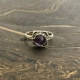 thumbnail image 2 of 925 Sterling Silver Ring For Womens, Natural Amethyst Ring Gemstone Unique Handcrafted Ring For Her, 2 of 5