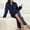 Navy, variant on XINXIAOO Women's Fall/winter V Neck Solid Color Flannel Long Nightgown Wrap Towel for Women Ladies Robes Soft Women's Bathrobes Long 2x Womens Robe Small plus Size Silk Kimono Robe Womens Spa Robe