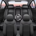 thumbnail image 5 of AOMSAZTO Seat Covers for For Honda Accord 2003-2017 Car Seat Covers Full Set 5 Seats Waterproof Faux Leather Car Seat Cushion Protector Compatible Airbag Black, 5 of 5
