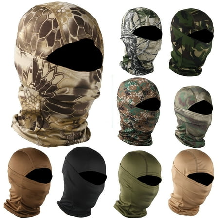 Camo Print Face Mask Bandana Balaclava Hood Headwear Full Face Cover for Men Women Outdoor Training Cycling Ski Wind-Resistant Hunting