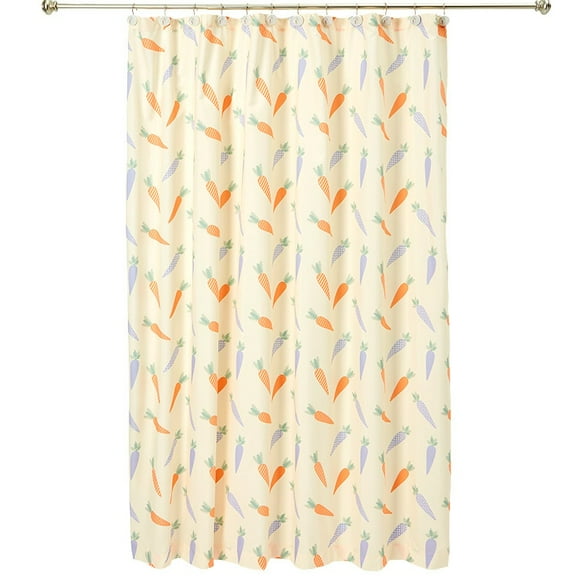 Spring Carrots Shower Curtain, Bath Rug, Hand Towels, Valance, or Hooks