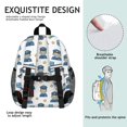 thumbnail image 5 of Police and Rifle White Pattern Backpack for School, Cute School Bag with Adjustable Shoulder Straps and Padded Back, 15"x11.42"x5.5", 5 of 5
