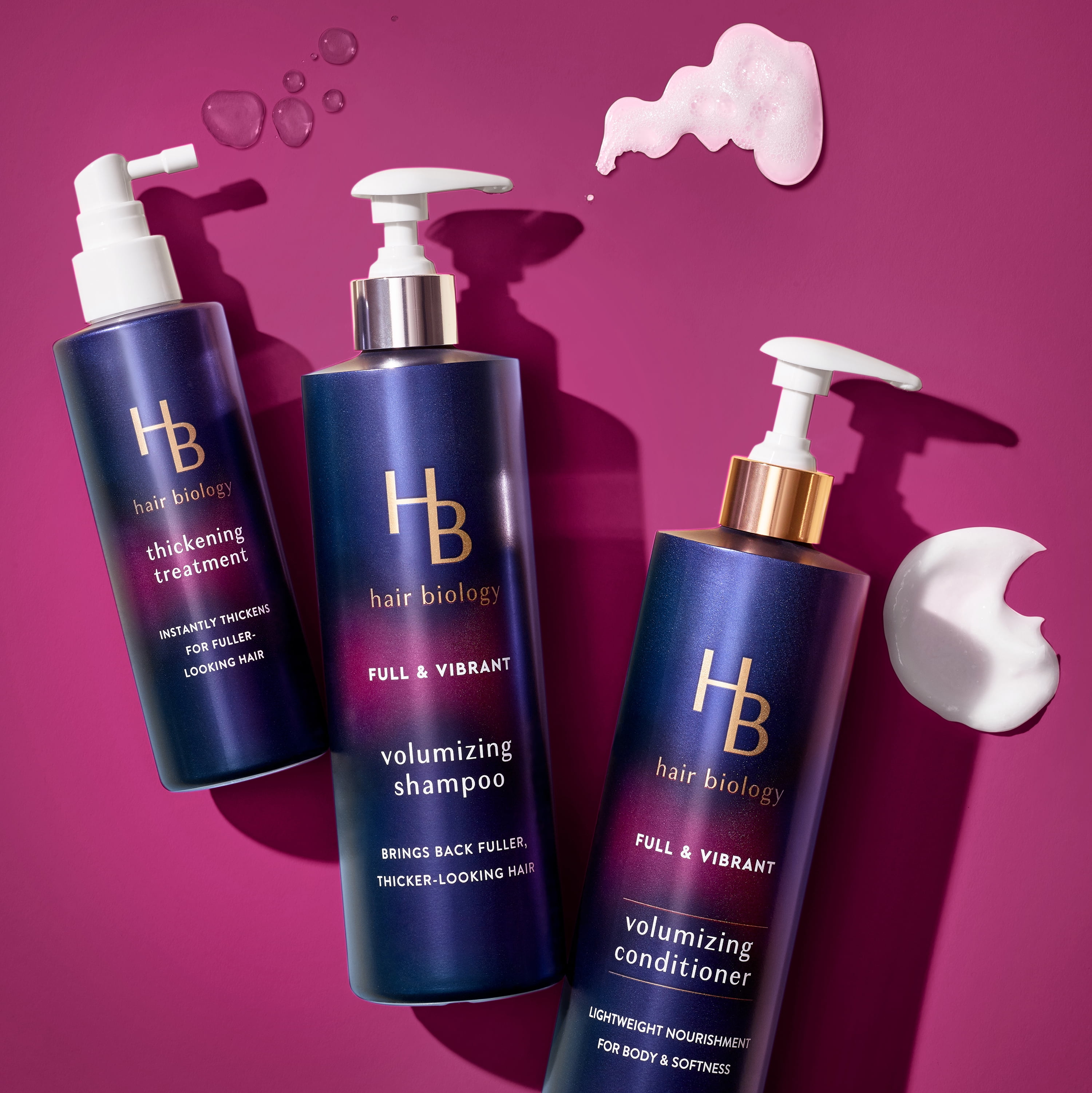 Hair Biology Full and Vibrant Volumizing Shampoo for Fine, Thin, Flat Hair, 12.8 fl oz