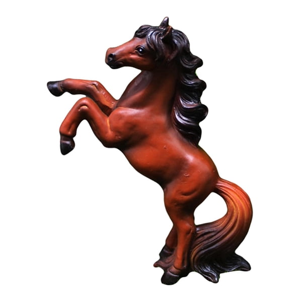 Estatua, Figura de Caballo Esculturas Realistas Adornos Colección Creativa para Marrón