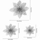 thumbnail image 2 of Christmas Flowers, 24 Glitter Christmas Flowers, Hollow Glitter Christmas Flower, Poinsettia Christmas Tree Artificial Flowers Decor Ornament, Decorat, 2 of 5