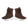 thumbnail image 3 of Botas de nieve de invierno para mujer, botas a media pantorrilla con forro de felpa cálido (40 ) marrón, 3 of 8