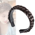 thumbnail image 1 of CHOK Bandeau Dur Tressé pour Cheveux pour Femmes - Pièce de Mode Perruques Fraîches Rétro Tresses Épingle à Cheveux Deux Brins, 1 of 6